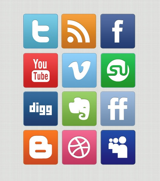 Free Social Media Icon Set - PNG